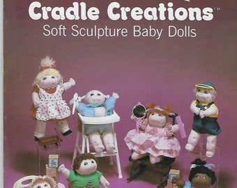 Cradle Creations Soft Sculpture Baby Dolls Sewing Patterns Vintage 1980's Doll Making Craft Book