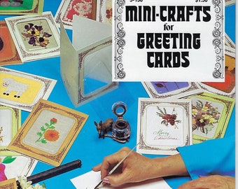 Mini-artigianato per biglietto d'auguri Vintage Card Making Craft How To Instruction Book