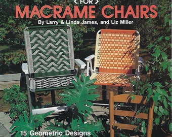 PDF UNIQUEMENT Modèles d'assise pour chaises en macramé Tissage de chaise de pelouse Livre de modèles téléchargeable