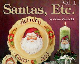 Santas, Etc. Vol 1 Acrylic Decorative Painting Patterns Craft Book Jean Zawicki