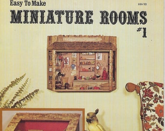 Easy to Make Miniature Rooms # 1 for Dolls Dollhouses Vintage How to Craft Book