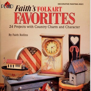Plaid Faith&#39;s FolkArt Favorites Country Decorative Painting Patterns Craft Book
