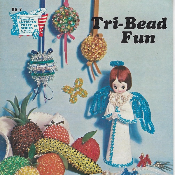 Tri-Bead Fun Propeller Beads Vintage 1960's Beading Craft How To Instruction Book
