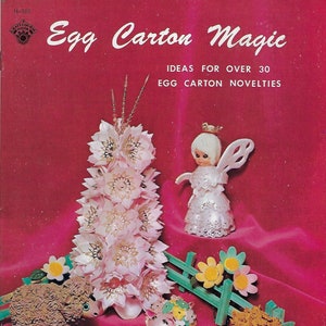 Plastic Egg Carton Magic Vintage 1970 How to Craft Instruction Book Whimsical Patterns