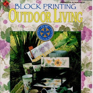 Plaid Block Printing for Outdoor Living Patio Garden Decorative Painting Craft Book