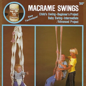 PDF ONLY - Macrame Child & Baby Swings Patterns Craft Leaflet - Downloadable Instructions