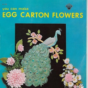 You Can Make Egg Carton Flowers Vintage 1970's How to Craft Instruction Book Patterns