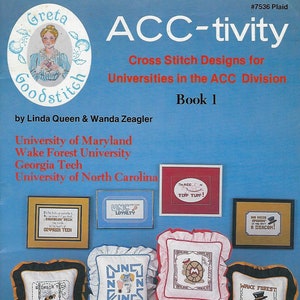 ACC-tivity ACC Division Cross Stitch Patterns Craft Book