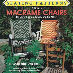 PDF ONLY Seating Patterns for Macrame Chairs Lawn Chair Weaving Downloadable Pattern Book