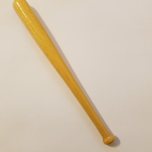 Miniature 7" Natural Wood Baseball Bat for 18" American Girl Sized Dolls
