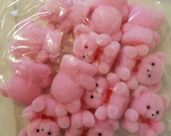 mini flocked teddy bears in bulk