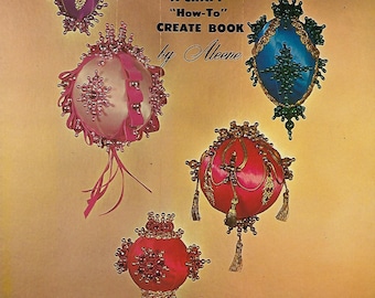 Ribbon Novelties Ornaments Christmas Vintage Craft How To Instruction Book