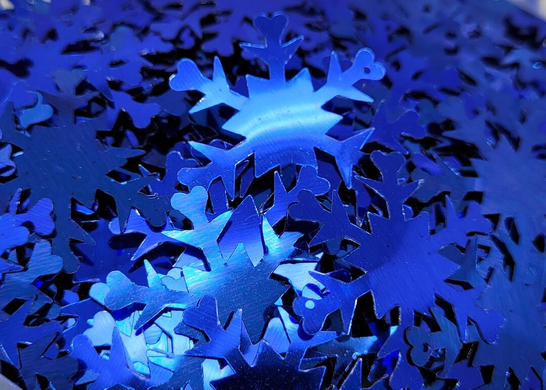 Rare Snowflake Patterns 50 Pcs Rare Vintage Snowflake Sequins Large 30mm 1-1/8 Inch Metallic ...