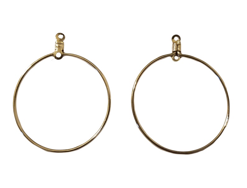 12 pares de aros de metal plateado para pendientes, componentes para bisutería, accesorios para abalorios, 32 mm (1-1/4"). imagen 2