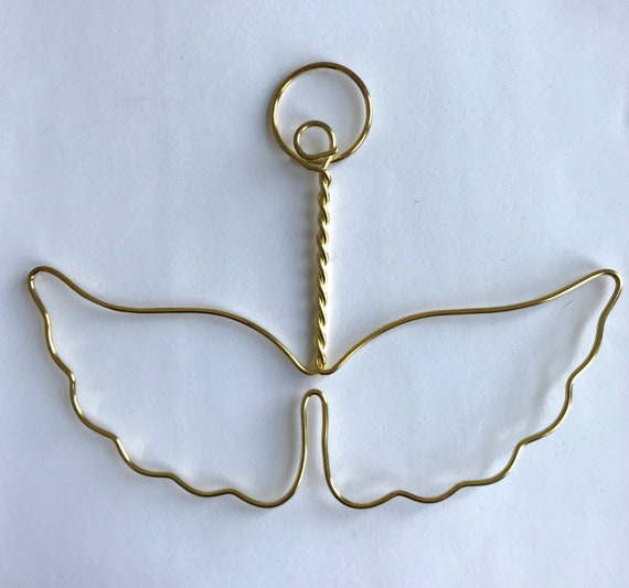 2 Pair Gold Metal Wire Angel Wings /& Halo Craft Doll Christmas Ornament Making