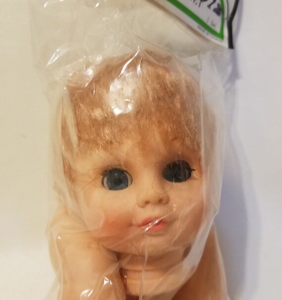Arms /& Legs Vintage Darice Craft 4/" Blonde Plastic Baby Doll Parts Set Head