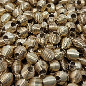 100 pcs Gold or Silver Tone Metal Coil Spring Spacer Beads 6mm Jewelry Findings