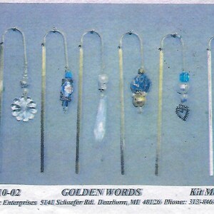 Golden Words Fancy Beaded Bookmarks Beading Craft Project Kit Mac Enterprises