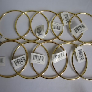 Lot of 10 Gold Metal Brass Macrame Craft Dreamcatcher Rings 4" Inch Diameter
