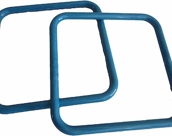 Asas de plástico vintage cuadradas de 5" para bolso de hombro