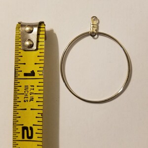 12 pares de aros de metal plateado para pendientes, componentes para bisutería, accesorios para abalorios, 32 mm (1-1/4"). imagen 4