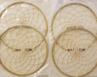 Pack of 4 Webbed Dreamcatcher Craft Rings Hoops for making Dream Catchers, 5" inch diameter