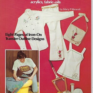 Fabric Decorating VTG 80&#39;s Fabric Painting Iron-On Transfer Clothing Patterns Craft Book