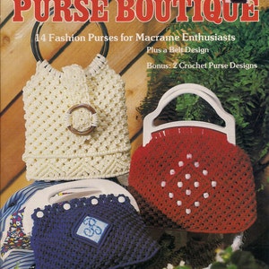 Handwerk Buch: #7499 Macrame Geldbörse Boutique - 14 Geldbörse Designs & 2 häkeln Muster