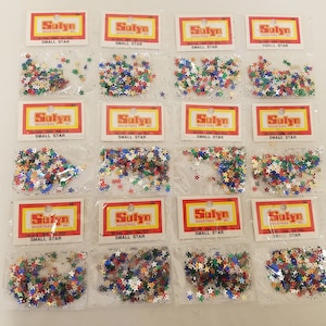 4,800 pcs Vintage Sulyn 5mm Tiny Star Shaped Multi-Color Loose Sequins for Sewing Crafts