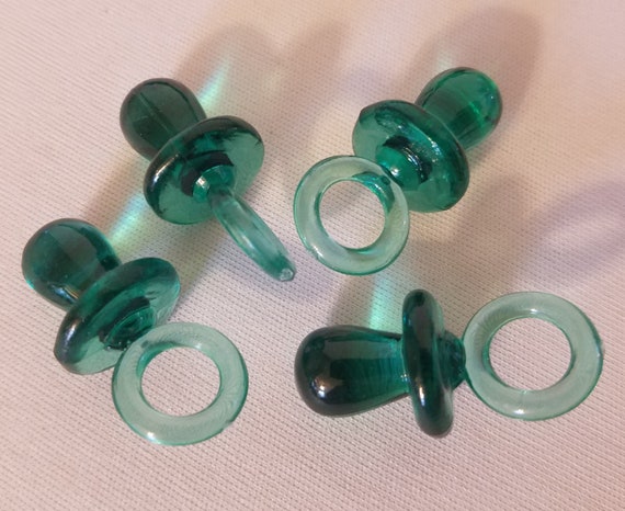 50個パック 小さな透明なミニチュアアクリルプラスチック製おしゃぶり