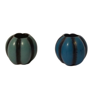 100 pcs Fluted Plastic Craft Jewelry Beads 12mm Round