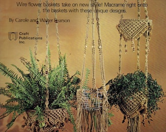 Vintage Wired for Macrame - Baskets & Plant Hangers - Craft Book with patterns and instructions