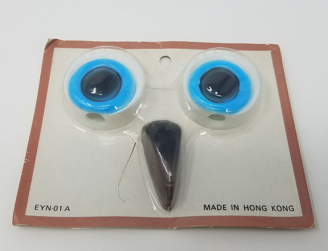 Vintage Plastic Owl Eyes & Beak Beads for Macrame Craft Owl Etsy