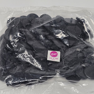 Bulk Pack Zim&#39;s Vintage Round Black Flat Plastic Sew-On Safety Eyes for Craft Doll, Amigurumi Toy, or Puppet Making, Assorted Sizes