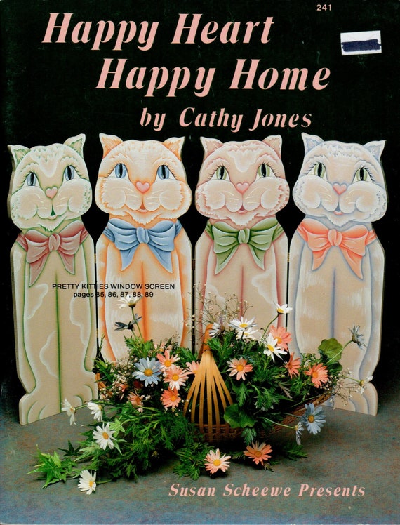 Happy Heart Happy Home Decorative Tole Painting Folk Art Patterns Craft Book Cathy Jones