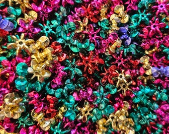 1,000 pcs 10mm Metallic Starflake Sunburst Petal Plastic Acrylic Craft Beads