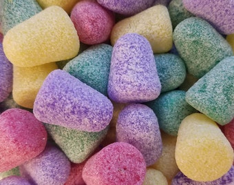 100 pcs Large Sugared Gumdrop Sugar Coated Gum Drop Candy Christmas Plastic Craft Beads