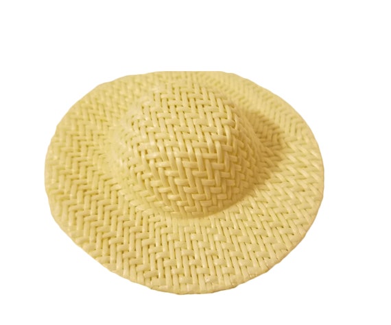 Howell Lot of 4 Natural Large 11/" Bonnet Straw Sun Hats Dolls Bears Crafts R.B