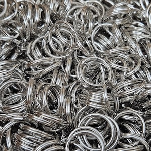 100 pcs 16mm 5/8&quot; Split Key Rings Silver Nickel Plated