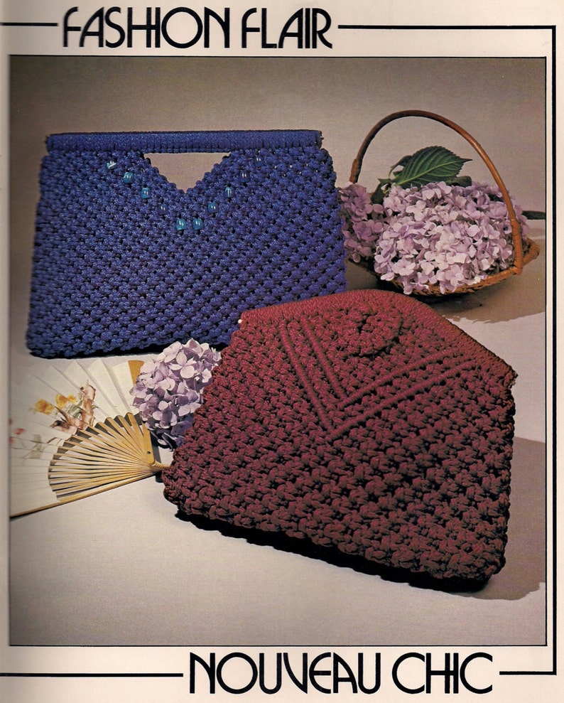 Patterns and Instructions Vintage Macrame Purse News 2 Craft Book