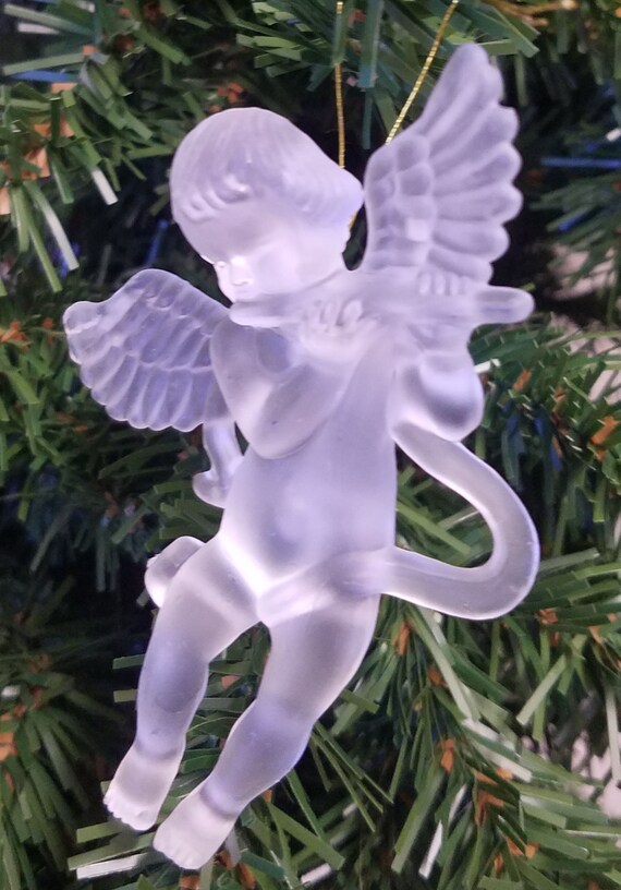フロストプラスチック 3-1/2インチ 天使と楽器のクリスマス