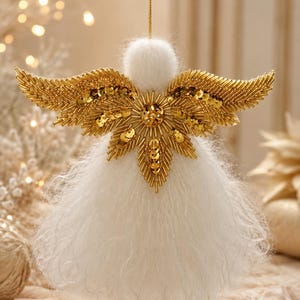 Vintage Beaded & Sequined Angel Wings Applique - Embroidered Patch - Choice of Colors - Angel Doll Ornament, Costume Craft Supply