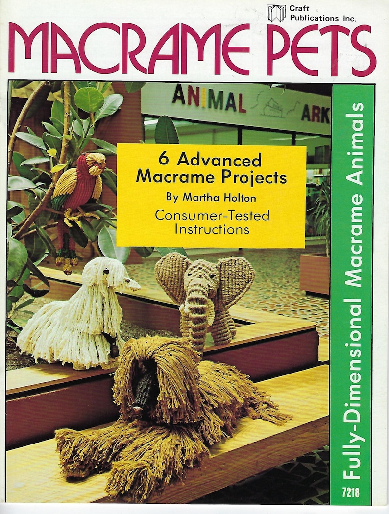 Makramee Haustiere Buch Tiere Anleitung Muster Elefant ...