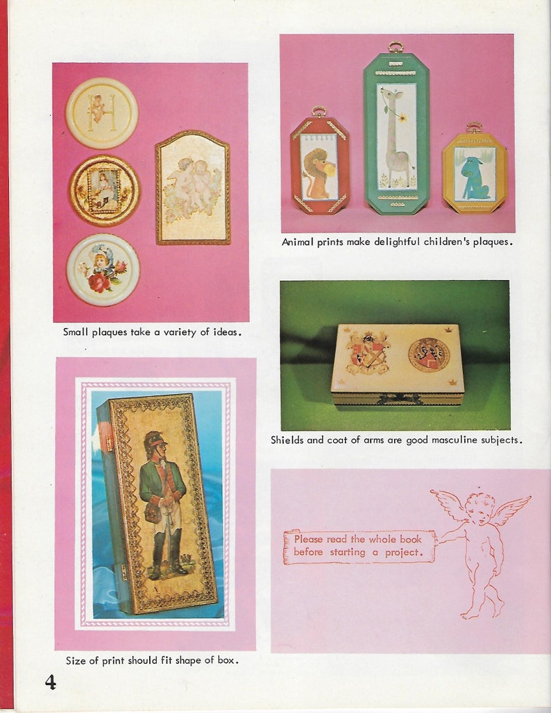 Decoupage Start to Finish for Beginners Vintage Craft How to Etsy