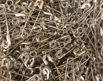 100 Stück Silber Nickel oder Gold Messing vergoldet Stahl 28mm 1-1/8" Sicherheitsnadeln Größe Nr. 1 Basting Pins für Quilten, Handwerk
