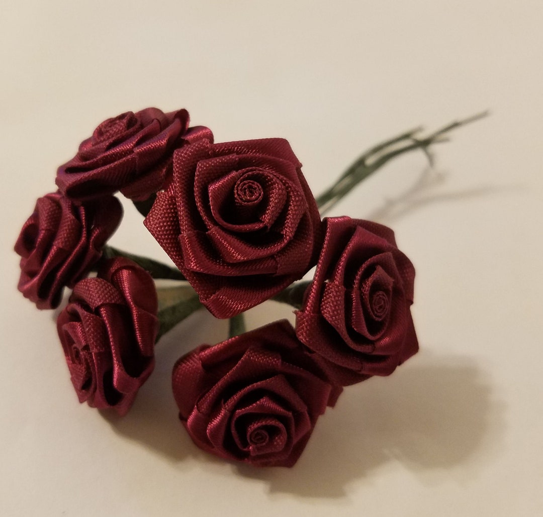 1 Inch Ribbon Roses 72 Pcs 25mm 1