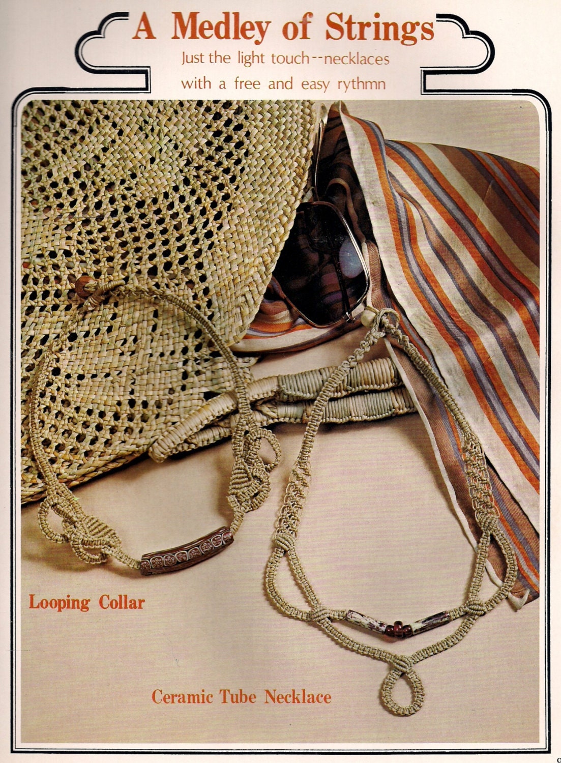 Vintage Symphony of Strings Macrame Jewelry & Belt Patterns Etsy