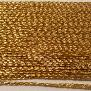 Darice Gold Metallic 2 Ply 0.5 mm Non-Elastic Lame Thread Cord Jewelry Crafts 50yds