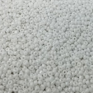 Bulk Bag 500 grams = 1+ LB White 2mm Size 12/0 Tiny Glass Rocaille Seed Beads for Beading Crafts