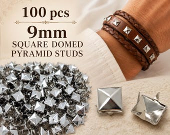 10mm Silver Dome Pyramid Studs Metal Studs (SMP10) - Etsy